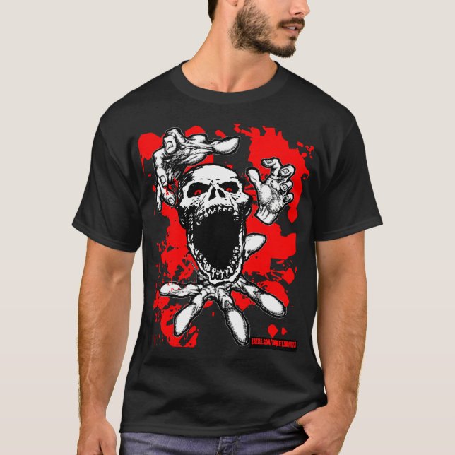 Blut-Spritzen-Zombie-Shirt T-Shirt (Vorderseite)