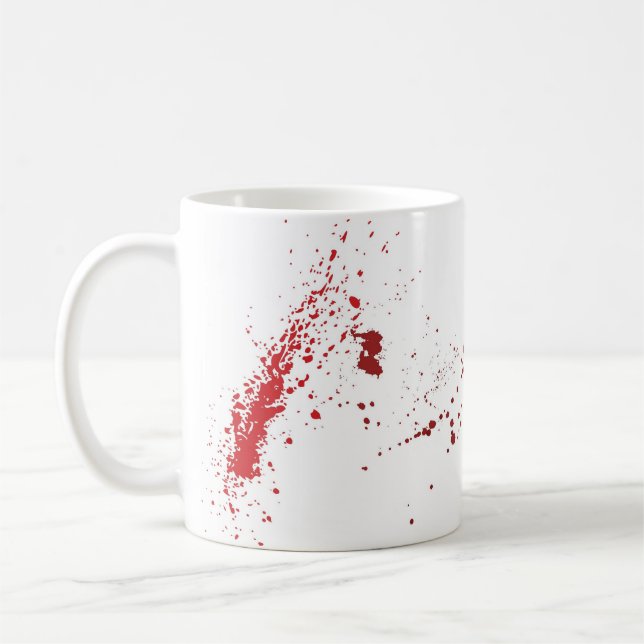 Blut-Spritzer-Kaffee-Tasse Tasse (Links)