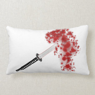 Blut-Spritzer Katana Lendenkissen