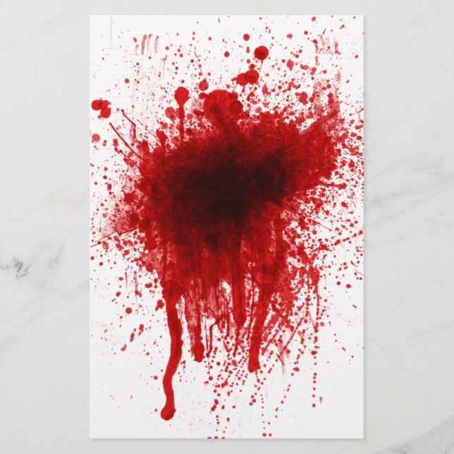 Blut-Spritzer realistisch Briefpapier (Vorderseite)