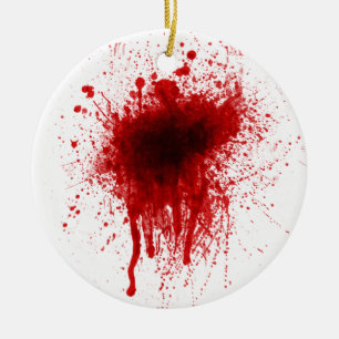 Blut-Spritzer realistisch Keramik Ornament