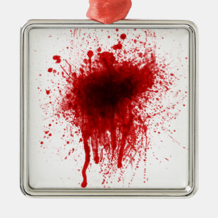 Blut-Spritzer realistisch Ornament Aus Metall