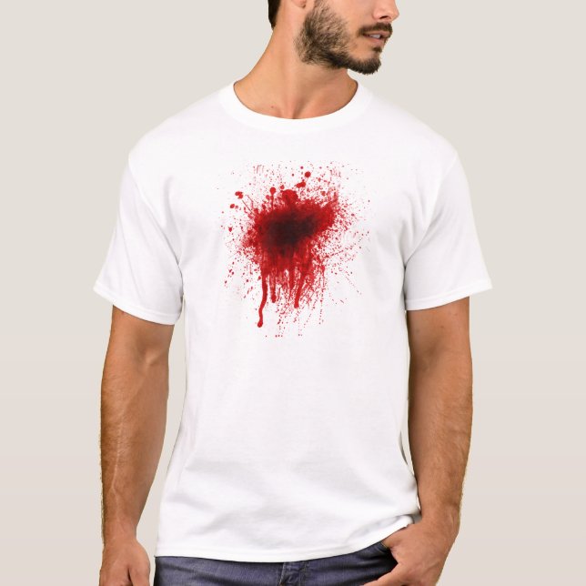 Blut-Spritzer realistisch T-Shirt (Vorderseite)