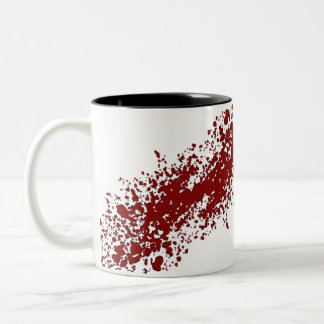Blut-Spritzer-Tasse Zweifarbige Tasse