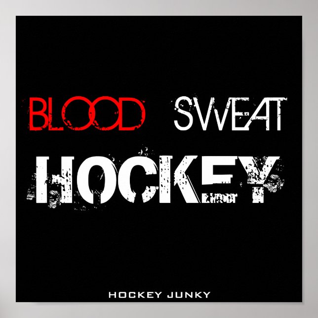 BLUT SWEAT HOCKEY POSTER (Vorne)