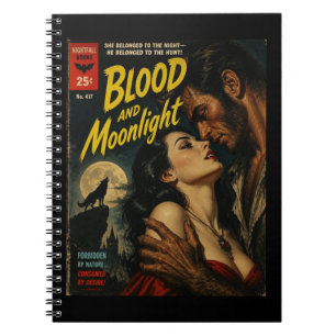 Blut und Mondlicht Werwolf und Frau Journal Notizblock