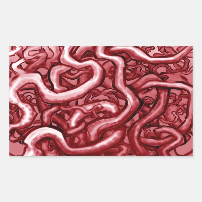 Blut und Mund Rechteckiger Aufkleber (Vorderseite)
