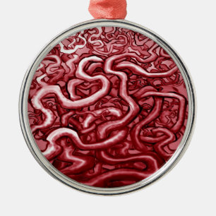 Blut und Mund Silbernes Ornament