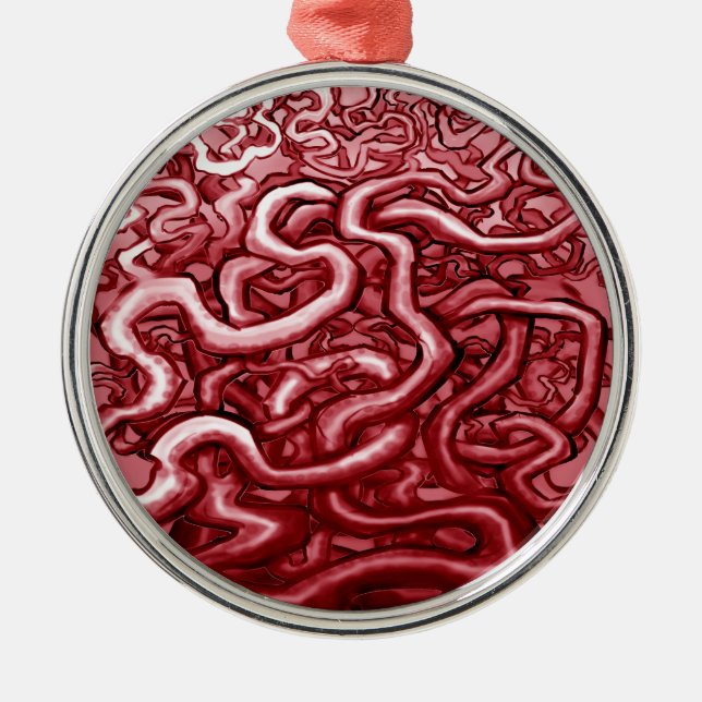 Blut und Mund Silbernes Ornament (Vorne)