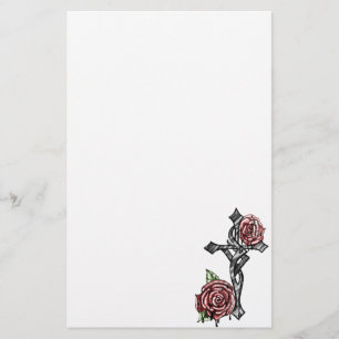 Blut und Rose kreuzen Briefpapier