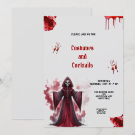 BLUT- UND SKETLON-HALLOWEEN-PARTY FEIERTAGSKARTE