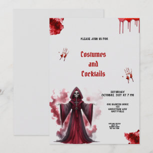 BLUT- UND SKETLON-HALLOWEEN-PARTY FEIERTAGSKARTE