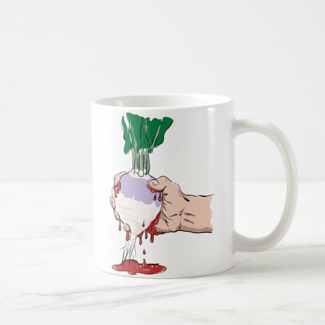 Blut von der Rübe zusammendrücken, Squeezin es Kaffeetasse (Rechts)