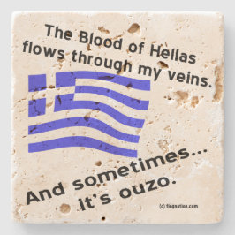 Blut von Hellas & Ouzo Steinuntersetzer