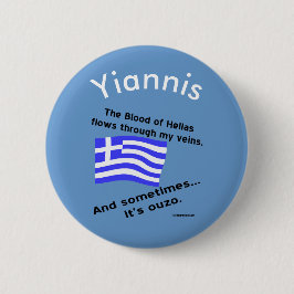 Blut von Hellas und Ouzo Personalisiert Button