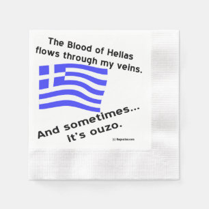 Blut von Hellas und Ouzo Serviette