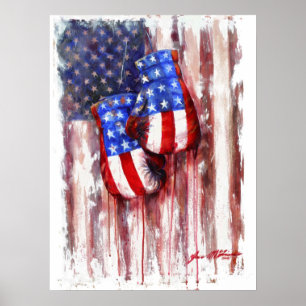 Blut, Weiß und Blau (amerikanische Boxtradition) Poster