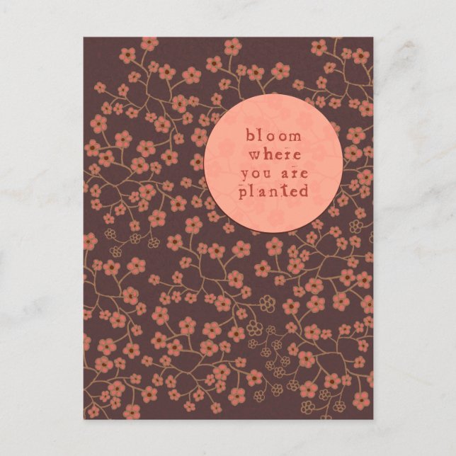 Blut, wo Sie gepflanzt sind Postkarte (Vorderseite)