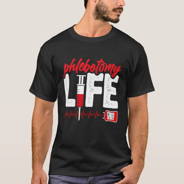 Blutbeutel Phlebotomie Leben Phlebotomist Männer F T-Shirt (Vorderseite)