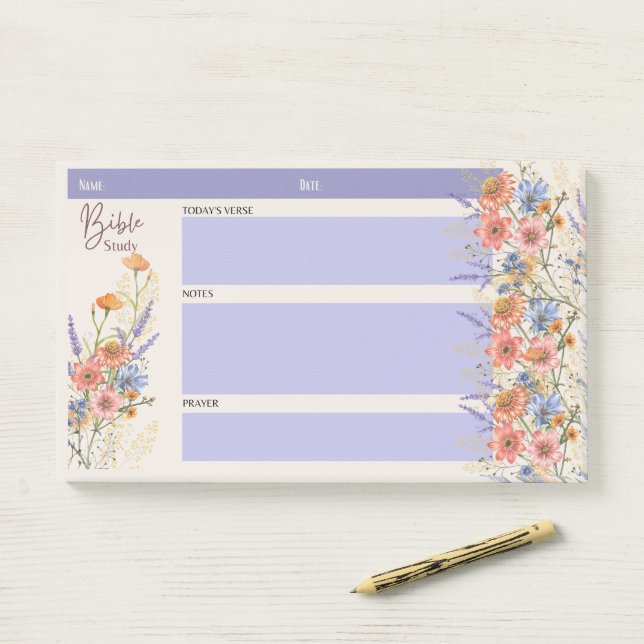 BLUTBIBLE STUDIE STELLT Christliche Glaubensgesche Post-it Klebezettel (Auf Schreibtisch)