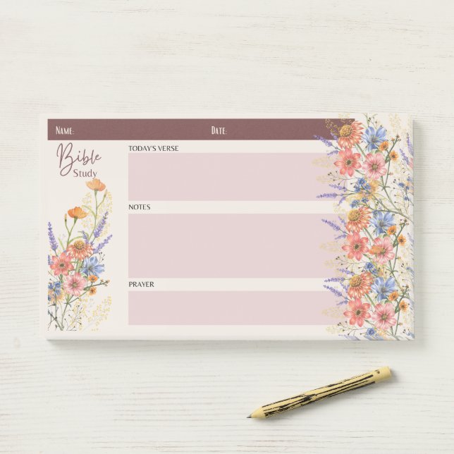 BLUTBIBLE STUDIE STELLT Christliche Glaubensgesche Post-it Klebezettel (Auf Schreibtisch)