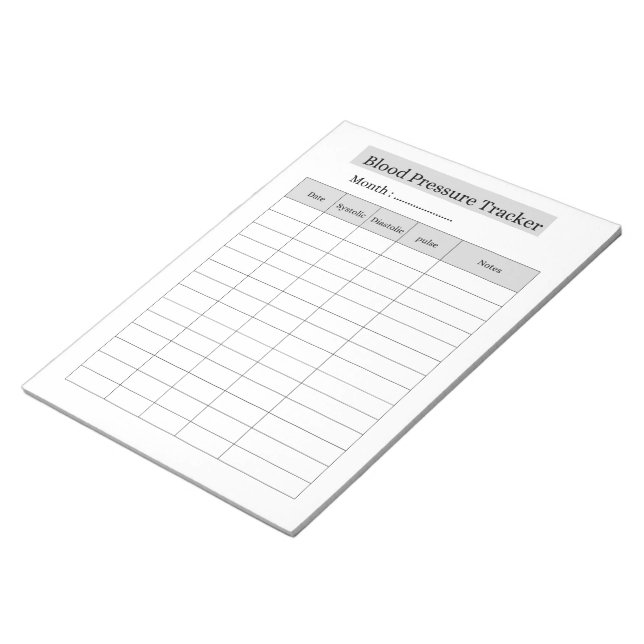 Blutdruck-Tracker Notizblock (angewinkelt)