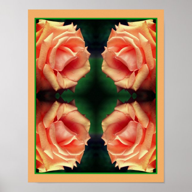 Blutdruckschmerzen Rose Abstrakt Poster (Vorne)