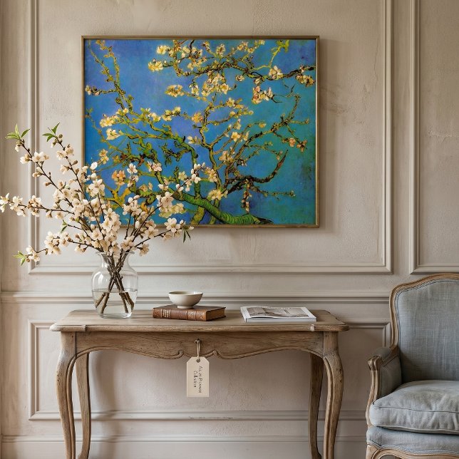Blüte Almond Tree von Vincent van Gogh Poster (Blossoming Almond Tree by Vincent van Gogh is a vintage fine art post impressionism painting.)
