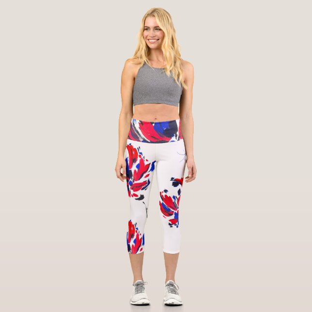 Blüte Capri Leggings (Vorderseite)