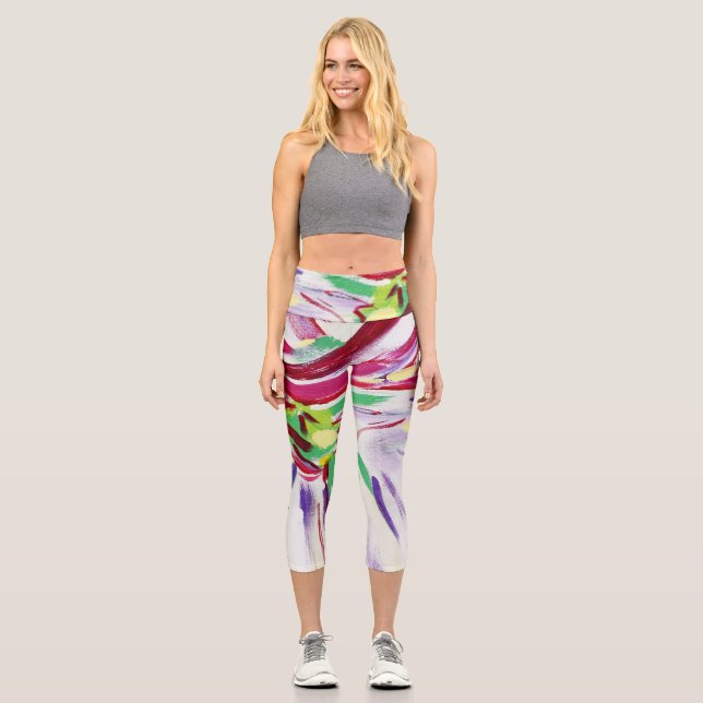 Blüte Capri Leggings (Vorderseite)