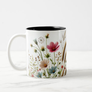 Blüte des Frühlings Blumendesign Tasse des Kaffees