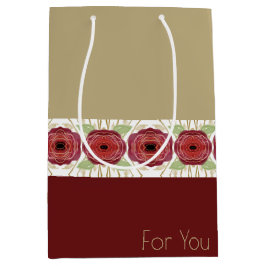 Blüte in Burgund mit Pinks Mittlere Geschenktüte