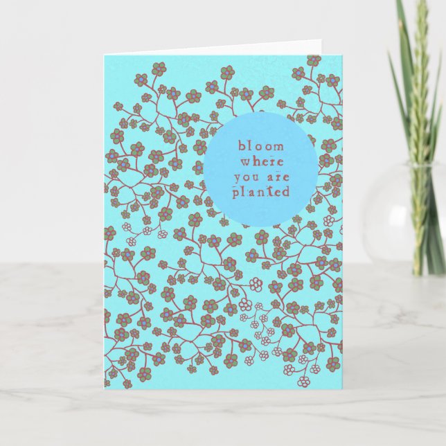 Blüte, in der Sie gepflanzt werden Karte (Vorderseite)