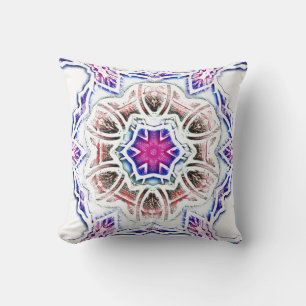 Blüte in Gipsstruktur, weicher Schatten auf Weiß Kissen