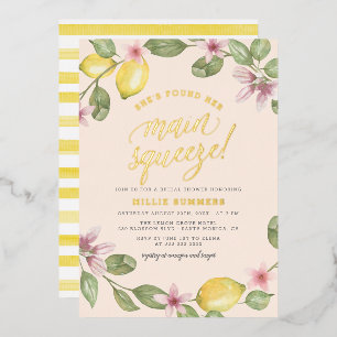 Blüte Lemon Wreath Main Squeeze Brautparty Folieneinladung
