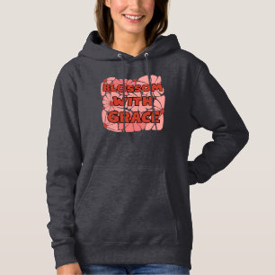 Blüte mit grau-rosa Wildblume Hoodie