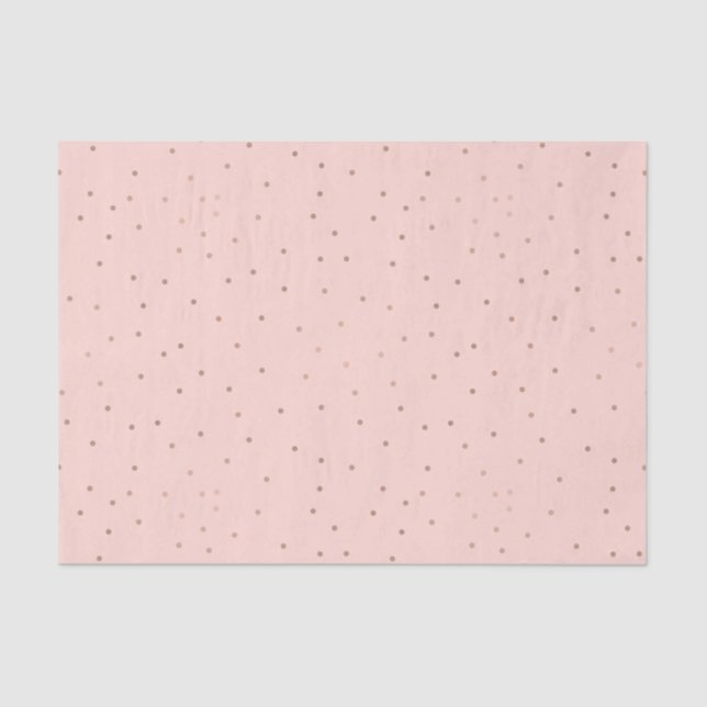 Blüte mit Rose Gold Polka Dot Tissue Seidenpapier (Vorderseite)