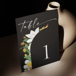 Blüte Vintage Kamelie. Hochzeit von Schwarzen Schr Tischnummer