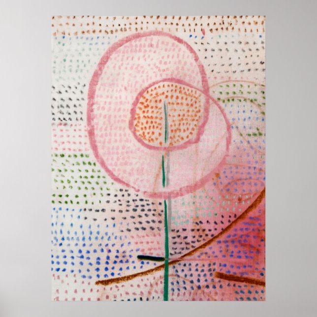 Blüte von Paul Klee digital wiederhergestellt Poster (Vorne)