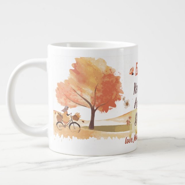 Blüte, wo du gepflanzt bist | Zurück zur Schule Mä Jumbo-Tasse (Links)