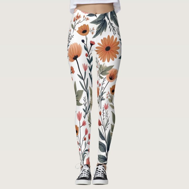 Blüte, wo Sie gepflanzt sind - Inspirationsblume Leggings (Vorderseite)