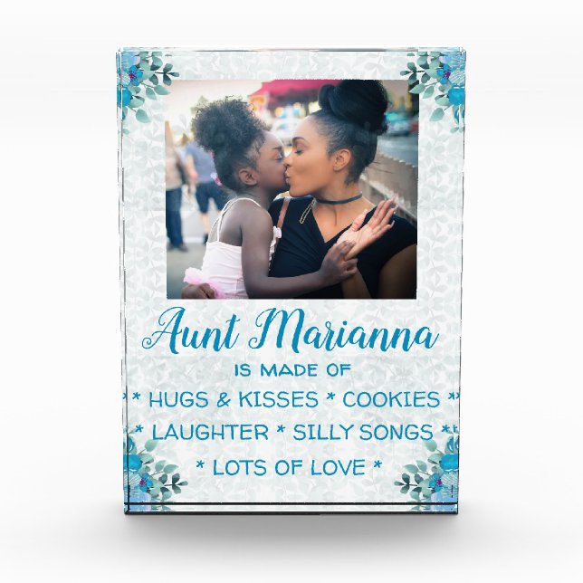 Blüte "Woraus ist Tante gemacht?" Fotoblock (Vorderseite)