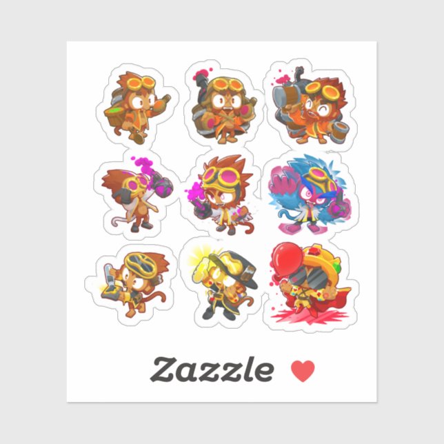 Blüten 6 aufkleber (Blatt)