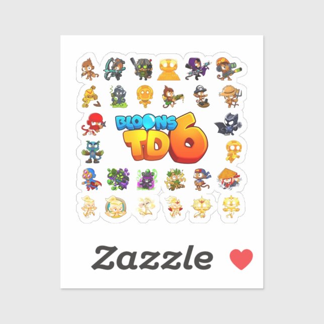 Blüten 6 aufkleber (Blatt)