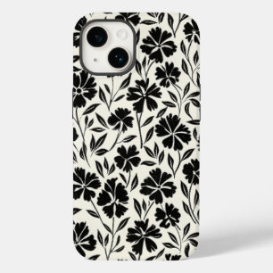 Blüten aus schwarzer und weißer Hand Case-Mate iPhone 14 Hülle