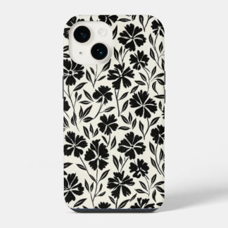 Blüten aus schwarzer und weißer Hand iPhone 14 Hülle