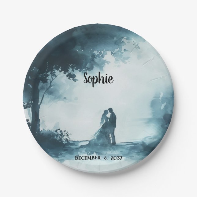 Blüten: Bezaubernde Teller von Aquarellpapier (Vorderseite)