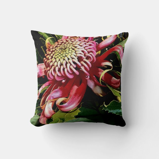 Blüten "Brilliant Red" Kissen (Vorderseite)