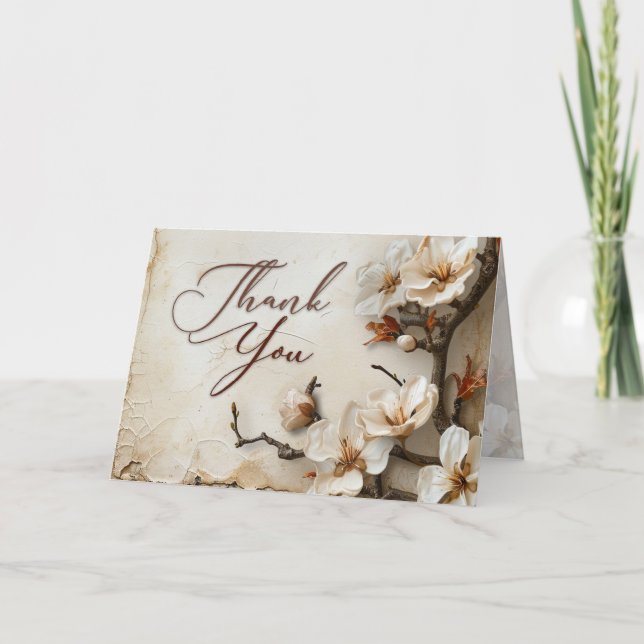 Blüten der Dankbarkeit Dankeskarte (Vorderseite)