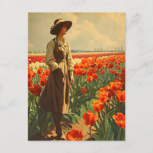 Blüten der Gnade: Vintage Tulip Beauty Postkarte